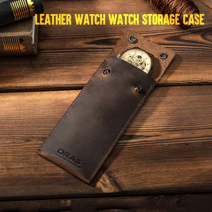 RA71C ORAS Genuine Leather Watch Cover