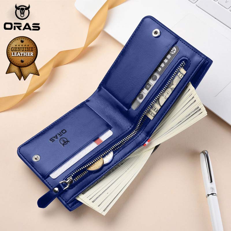 RA11E ORAS Genuine Leather Zipper Wallet