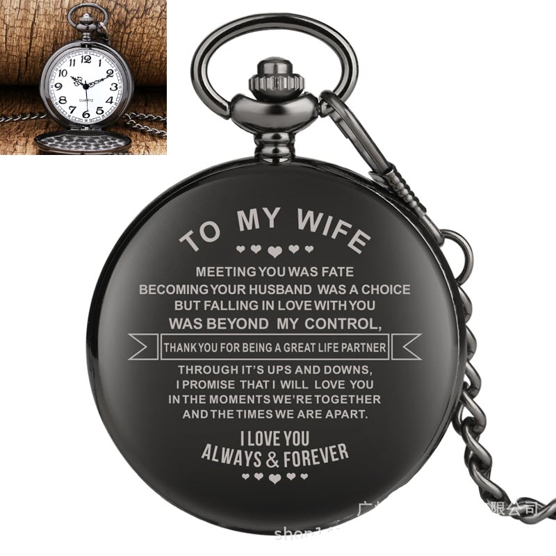 GA15 lettering Quartz Pocket watch For Gift