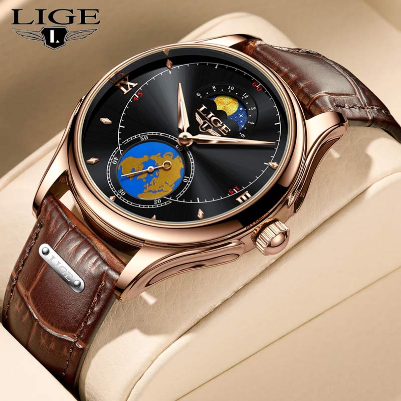 LE114 LIGE Luxury Fashion Watch for Men