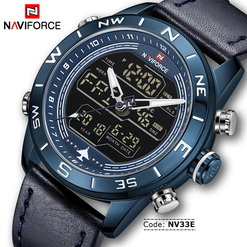 NV33E NAVIFORCE NF9144 Dual Display Military Wristwatch