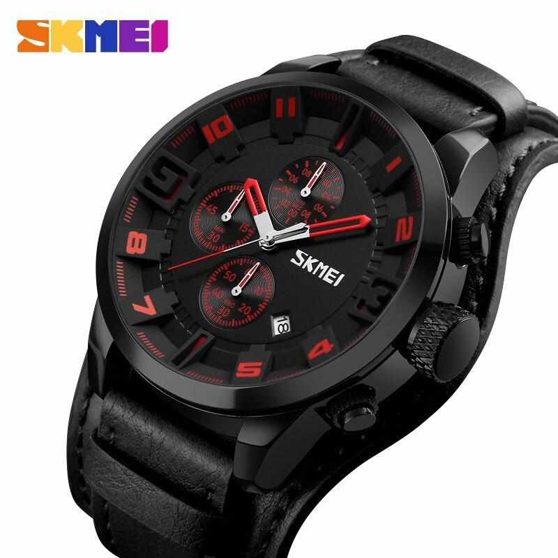 SK31R SKMEI Luxury Business Leather Watch