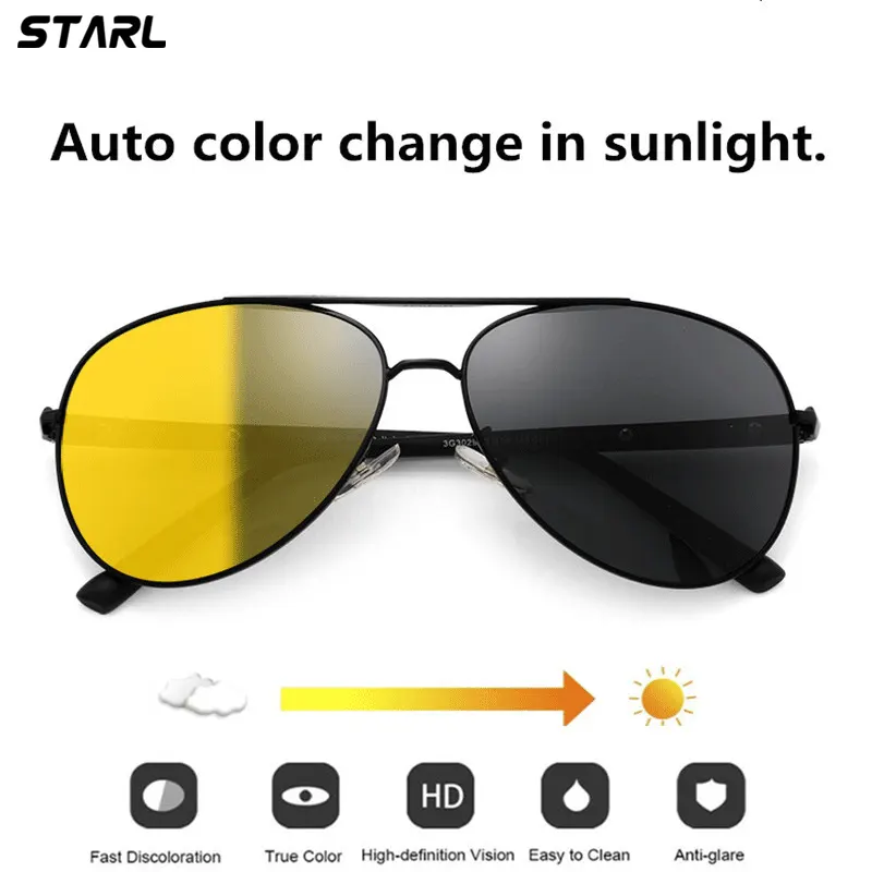 A144 STARL Photochromic Night Vision Driving Sunglass