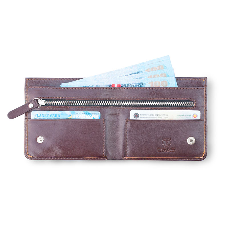 RA11C ORAS Genuine Leather Zipper Wallet