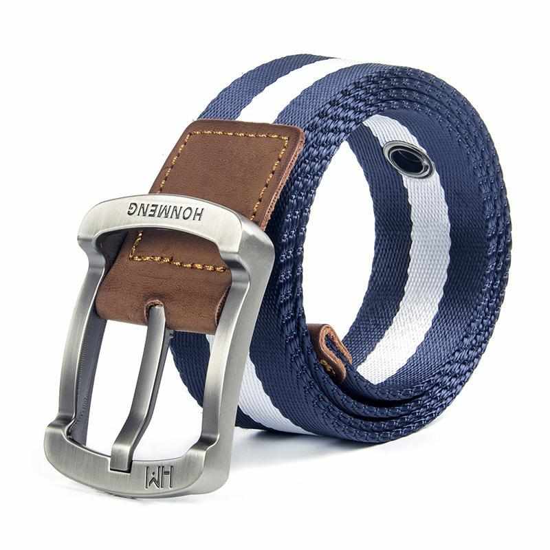 B137 HONMENG Pin Buckle Canvas Belt