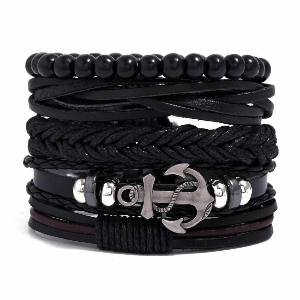 C148 Sprico 5Pcs/ Set Vintage Handmade Bracelet for Men