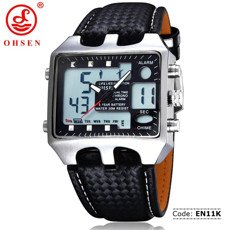 EN11K OHSEN Digital Dual Display Watch