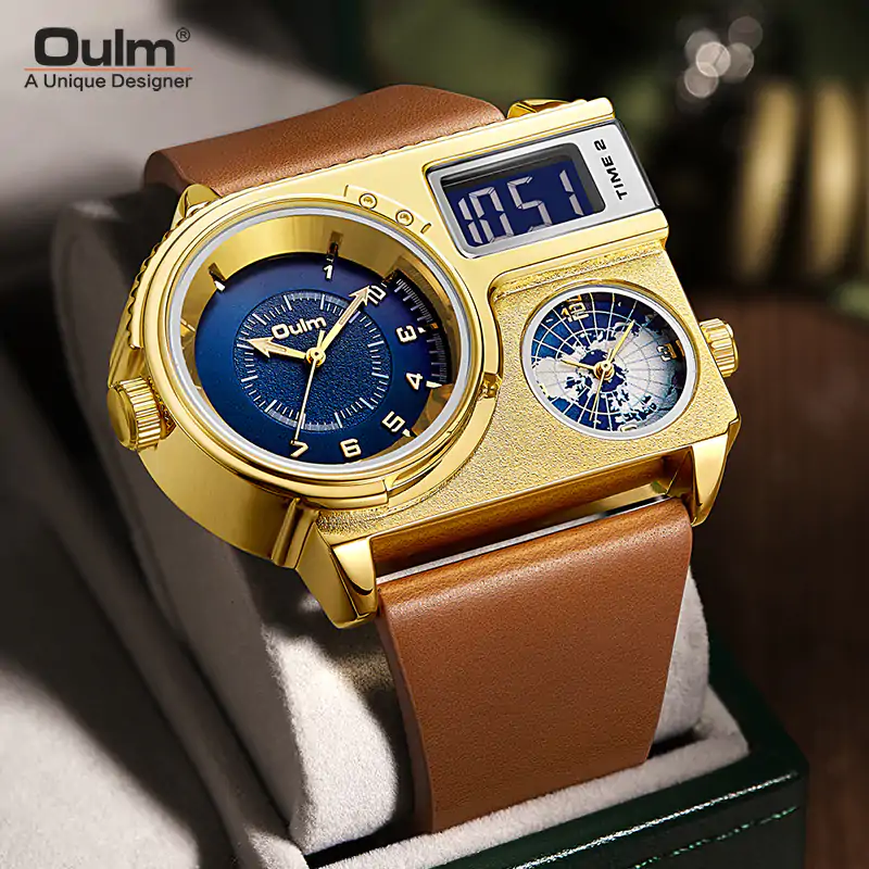UM26E Oulm Big Dial Dual Display Watch for Men