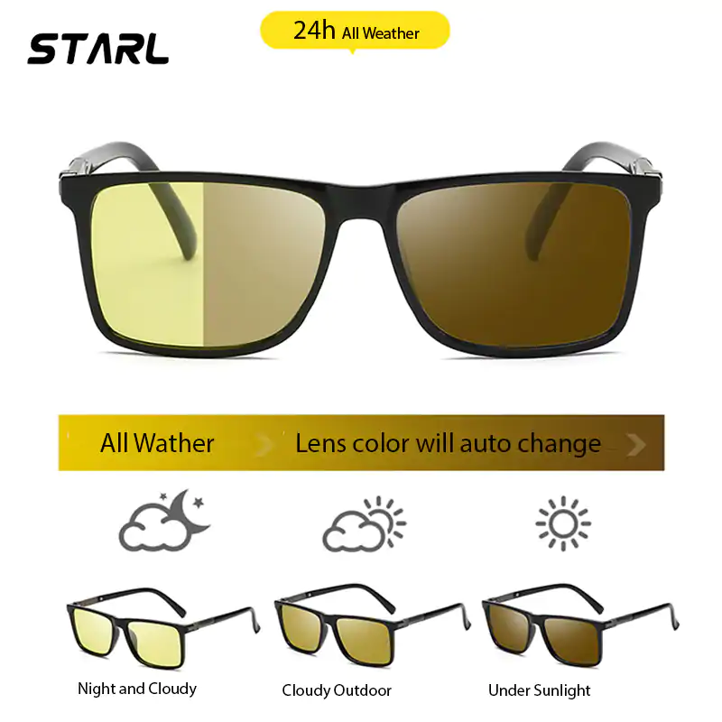A326 STARL Color Changing Night Vision Polarized Sunglass
