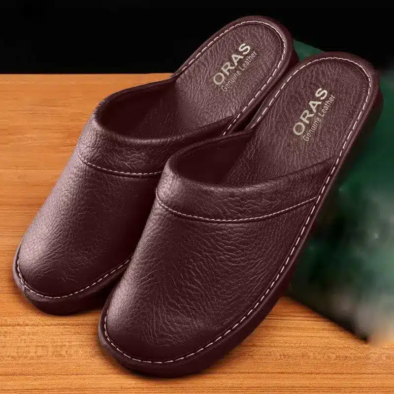 Z3003 ORAS Genuine Leather Slippers Shoes For Men