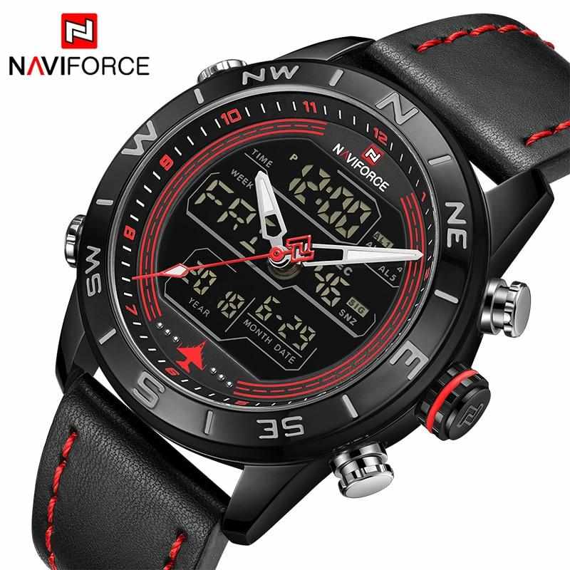 NV33R NAVIFORCE NF9144 Dual Display Military Wristwatch