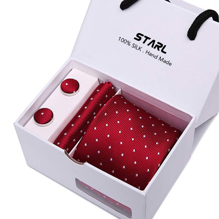 TY28 STARL 100% Silk Jacquard Woven Tie Set