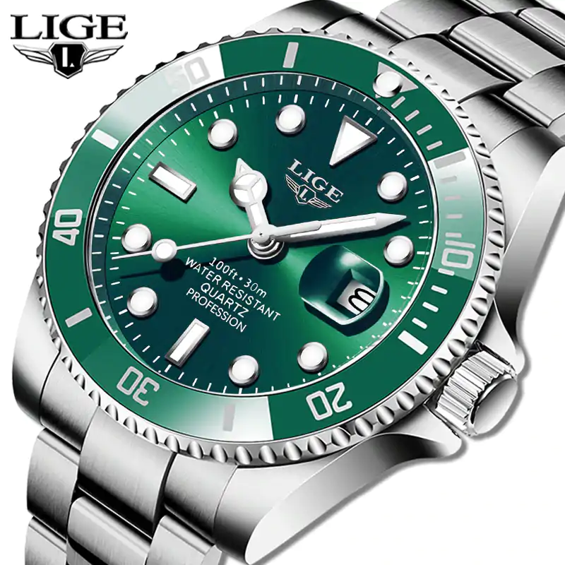 LE122 LIGE 10045 Luxury Quartz Watch for Men