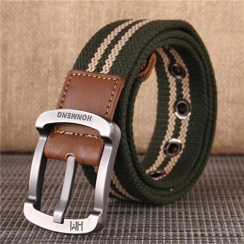 B136 HONMENG Pin Buckle Canvas Belt