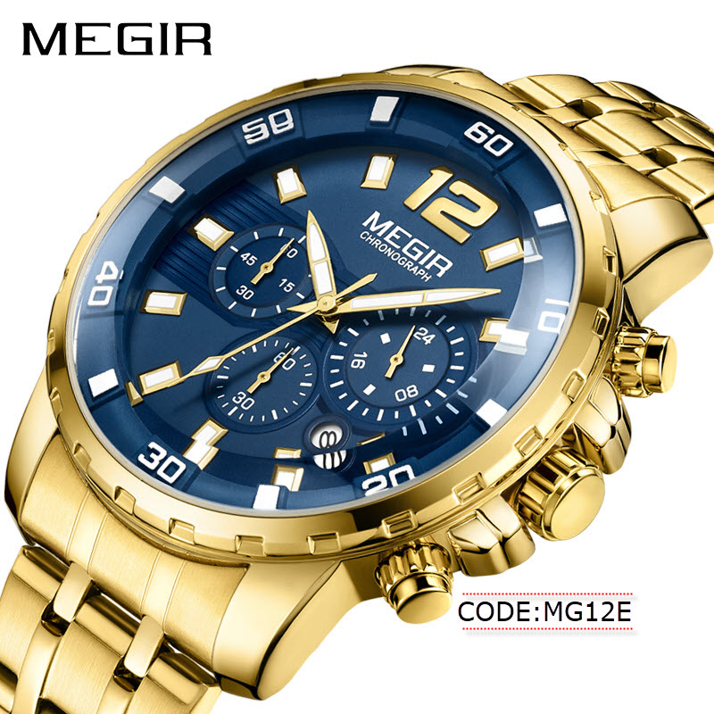 MG12E MEGIR Fashion Luxury Chronograph Watch