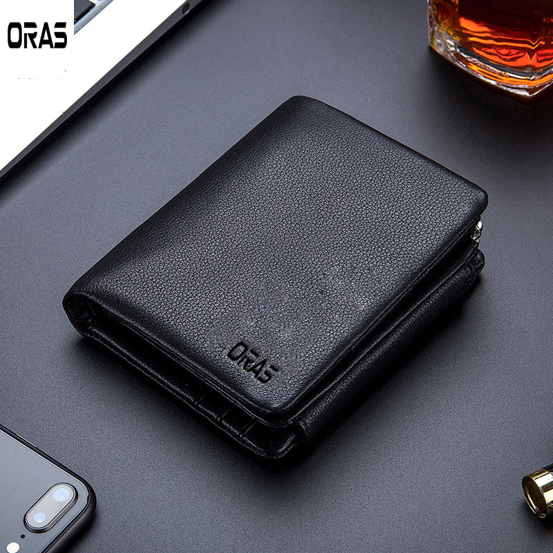 RA29K ORAS Genuine Leather Zipper Wallet