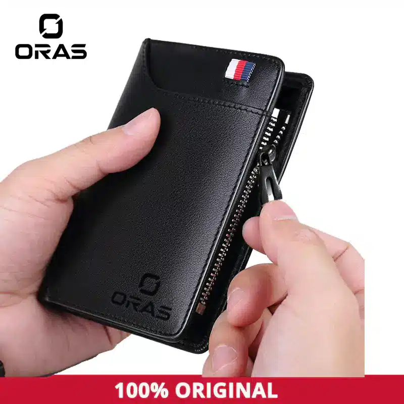 R1011 ORAS Genuine Leather Zipper Wallet