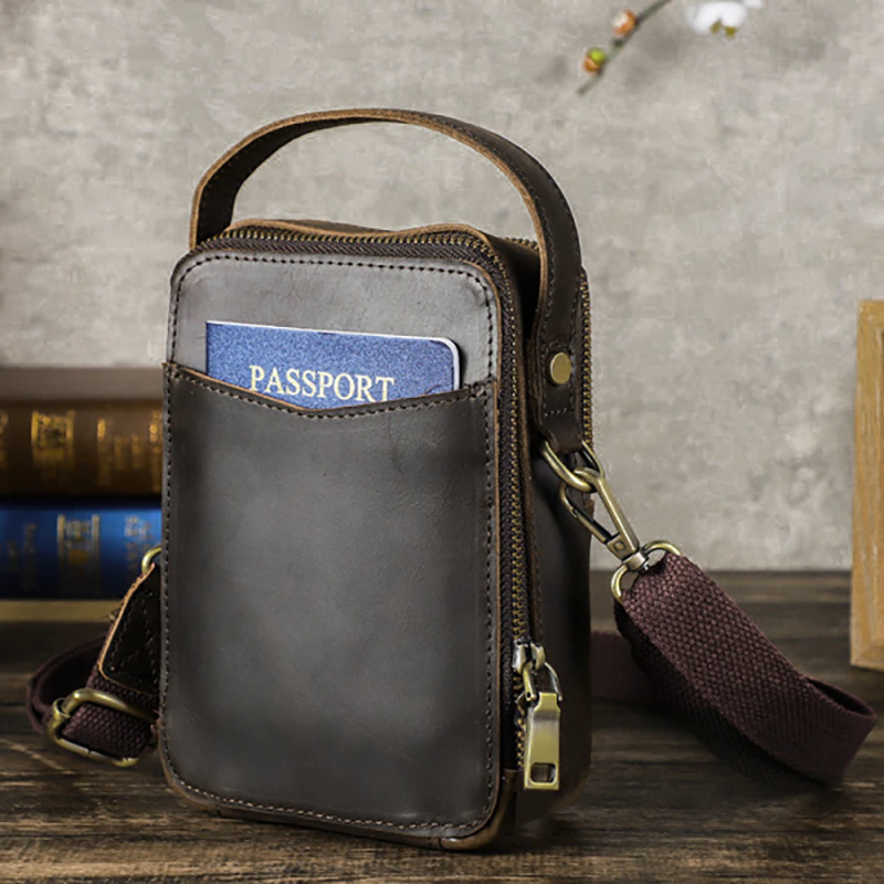 F164 Premium Genuine Leather Crossbody &amp; Hand Carry Bag