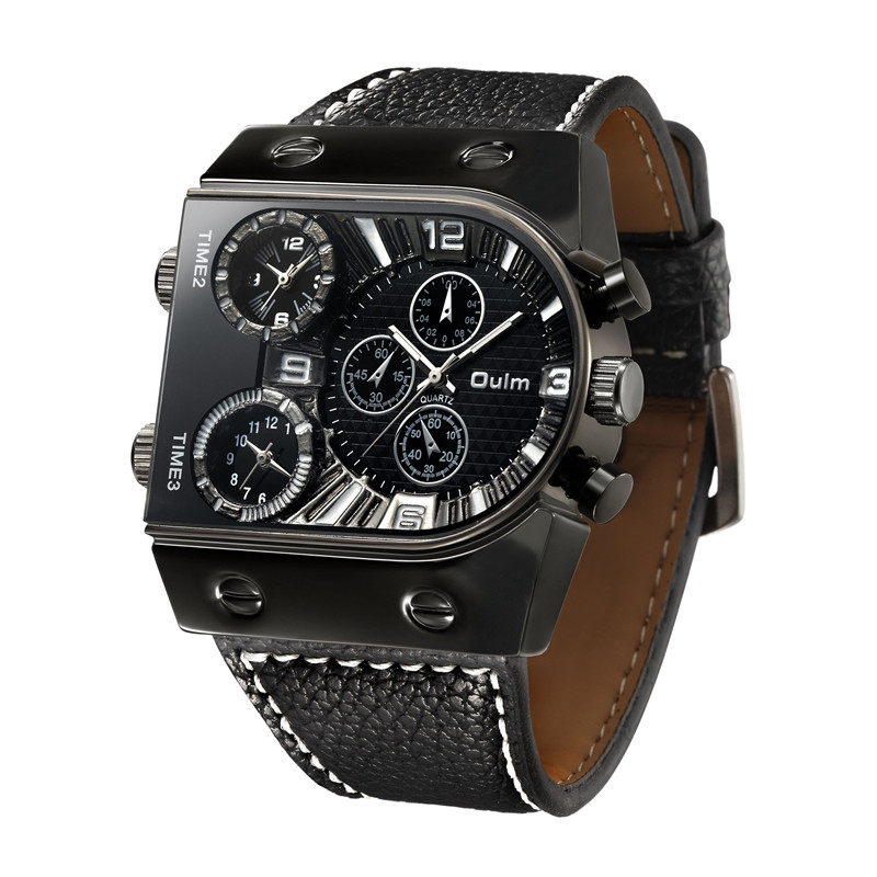 UM13K Oulm Casual Multi-Time Zone Sports Watch
