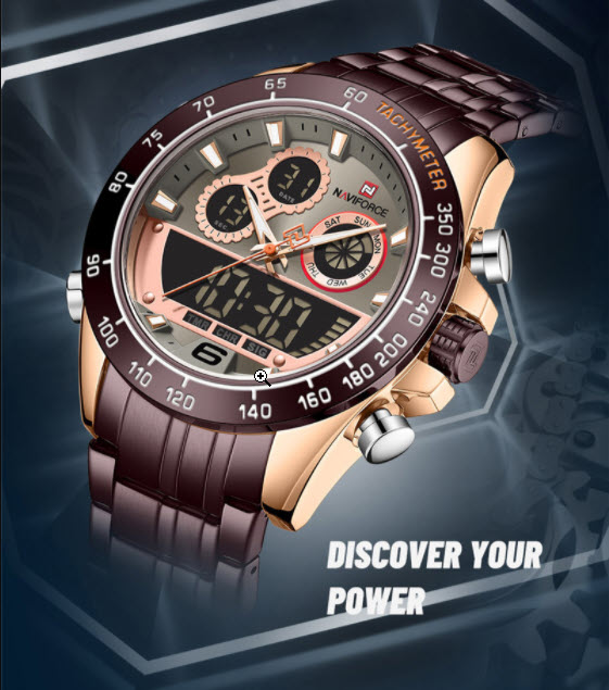 NV44C NAVIFORCE NF9188 Sports Dual Display Watch