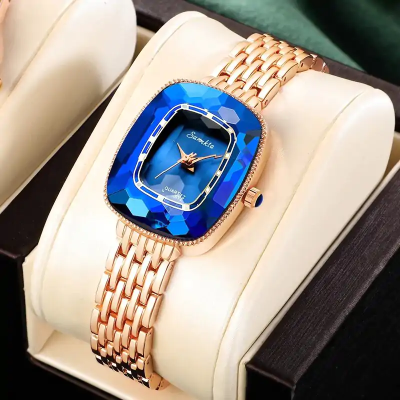 LE125 Sunkta 6705 Diamond Dial Quartz Watch for Women