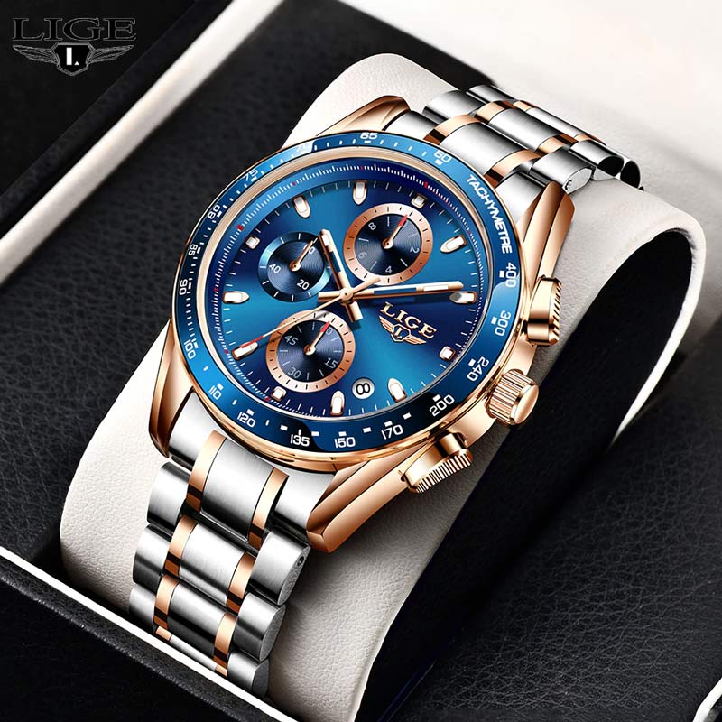 LE112 LIGE Luxury Chronograph Watch for Men