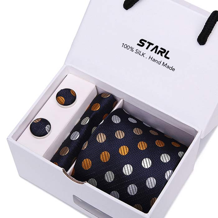 TY29 STARL 100% Silk Jacquard Woven Tie Set