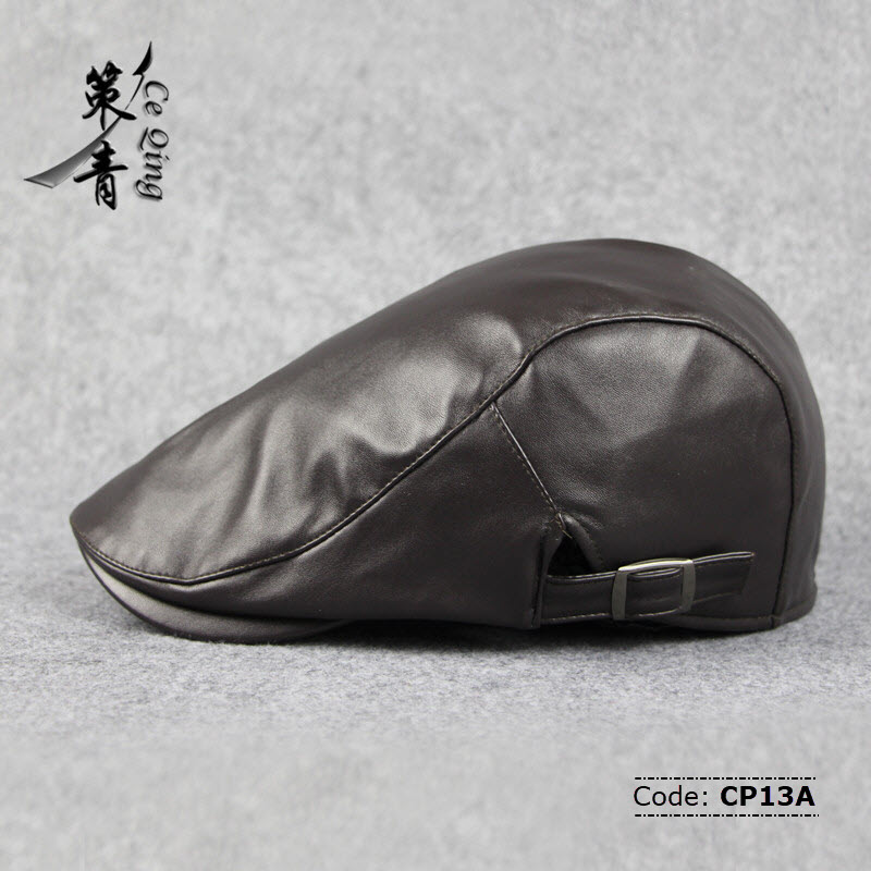 CP13A Leather Adjustable Cap for Men