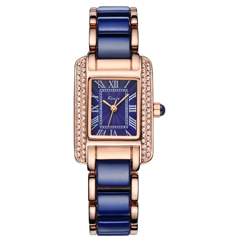 KM92E KIMIO Rhinestone Square Watch for Women