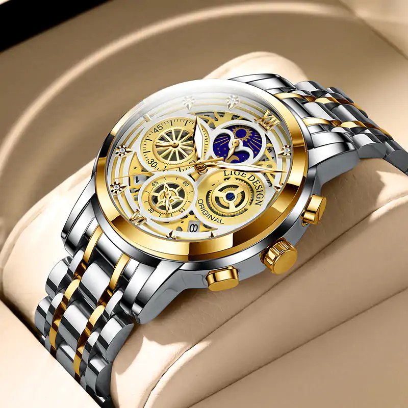 LE119 LIGE Luxury Quartz Watch for Men