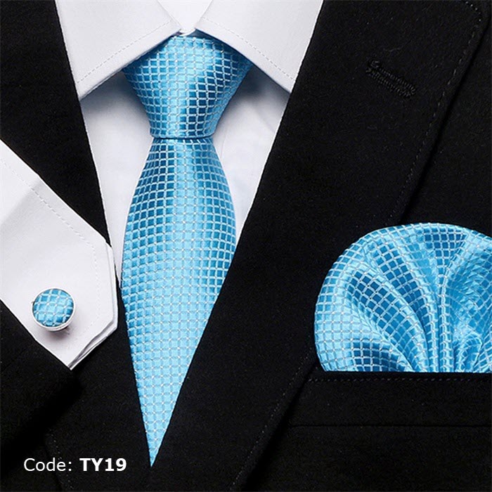 TY19 STARL 100% Silk Tie Hanky Cufflinks Sets