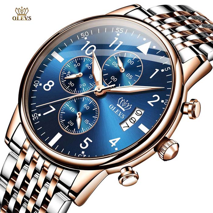E69E OLEVS Fashion Chronograph Watch for Men