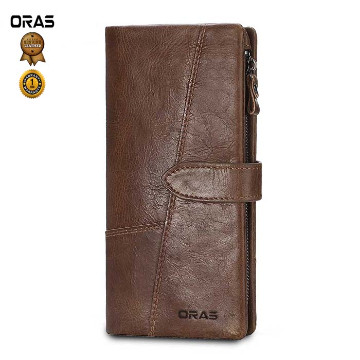 RA53C ORAS Genuine Leather Long Wallet for Men