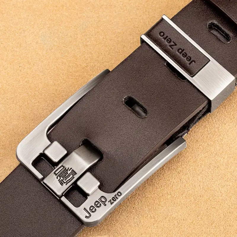 B214 Jeep Zero Genuine Leather Belt for Men