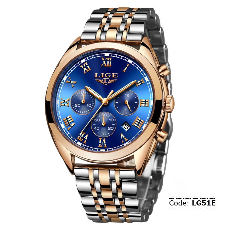 LG51E Lige Luxury Chronograph Watch for Men