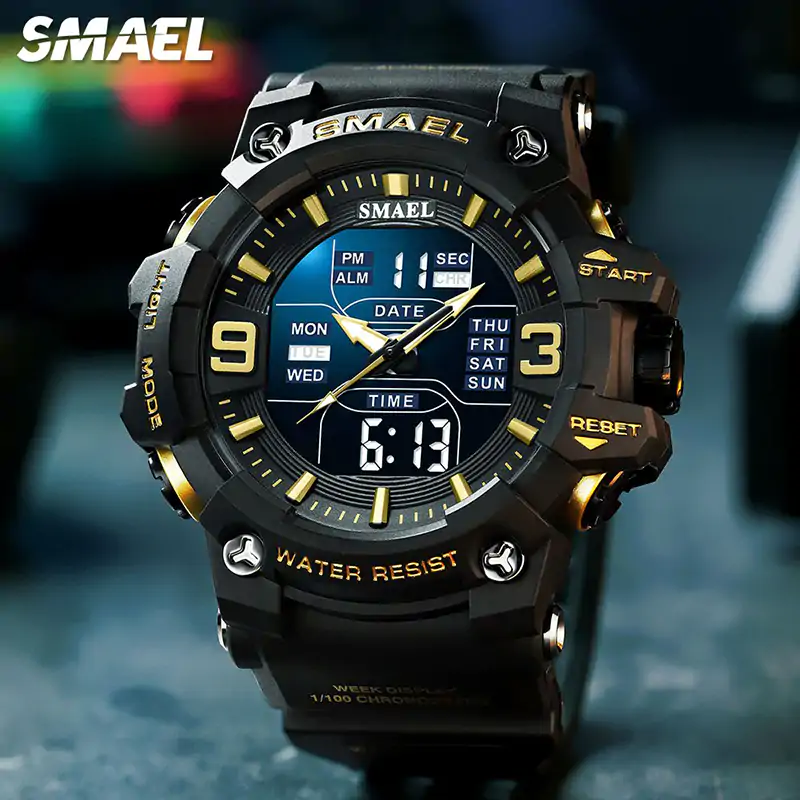 K1701 SMAEL Dual Time Digital Watch for Men