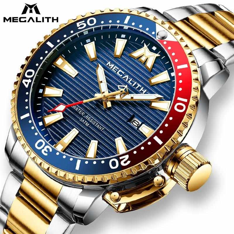 ME44E MEGALITH Gold Full Steel Watch