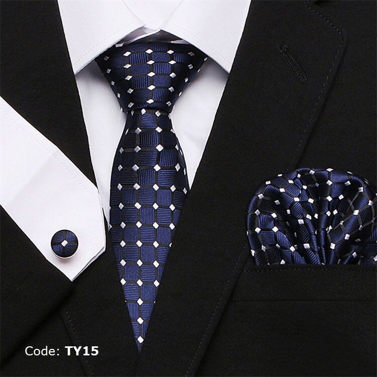 TY15 STARL 100% Silk Tie Hanky Cufflinks Sets