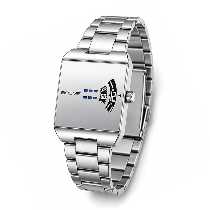 K1163 BOSME Luxury Stainless Steel Watch For Men