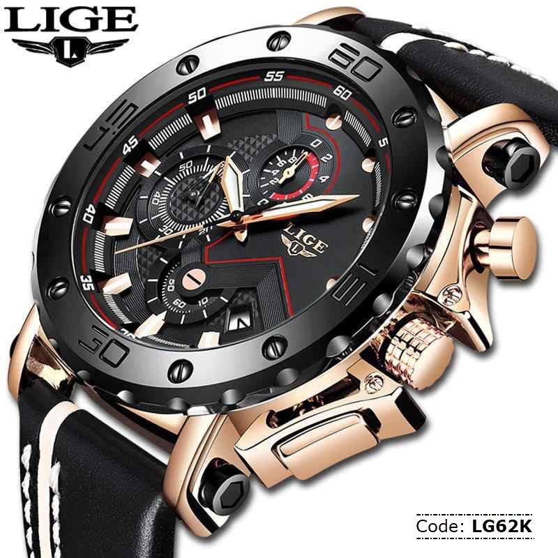 LG62K LIGE 9899 Luxury Big Dial Chronograph Watch
