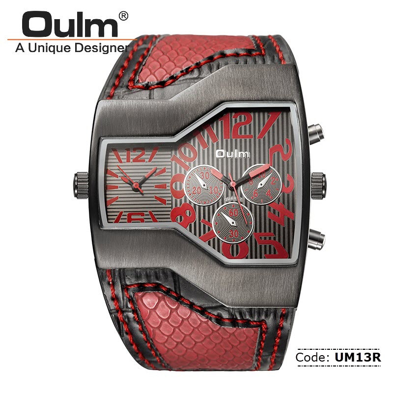 UM13R Oulm Outdoor Sports Multiple Time Zone Watch for Men