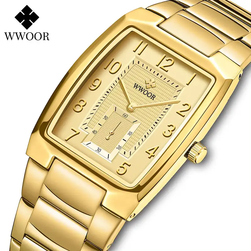 WR18G WWOOR 8837 Square Fashion Watch for Men