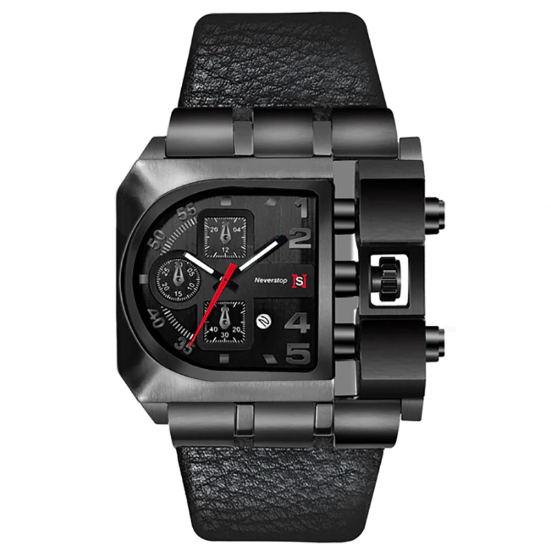 UM29 Never Stop Casual Leather Strap Sports Watch