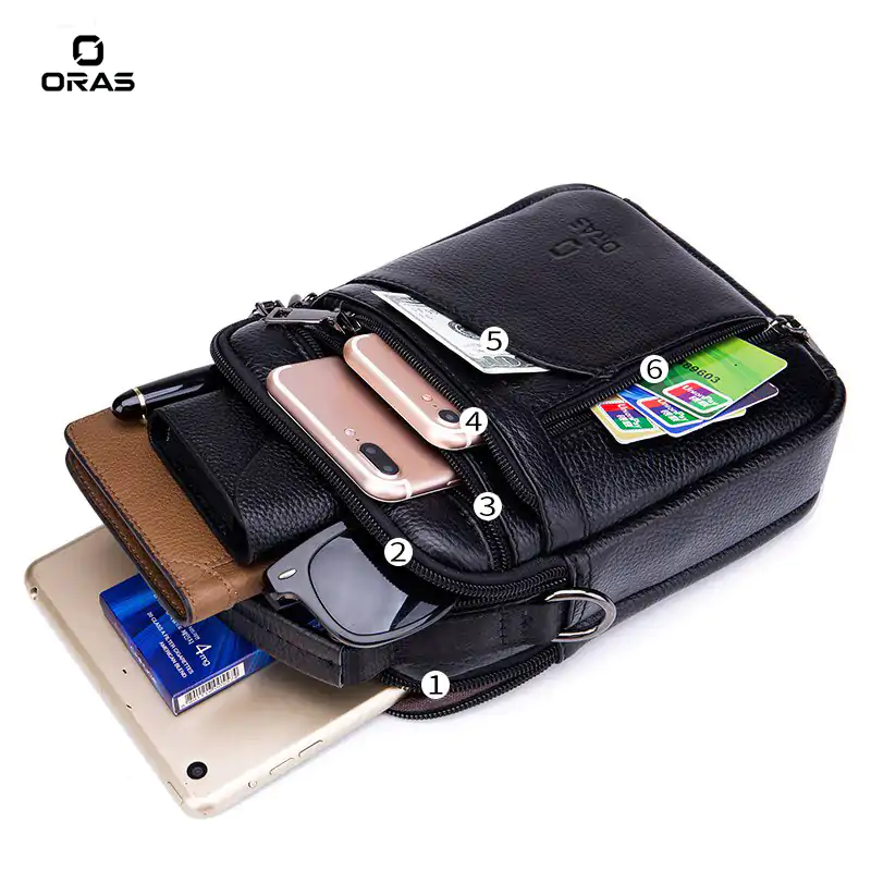 F144 ORAS Genuine Leather Crossbody Shoulder Bag
