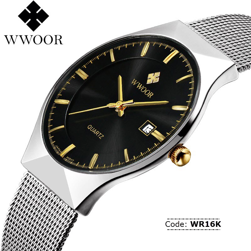 WR16K WWOOR 8016 Waterproof Utral Thin Watch