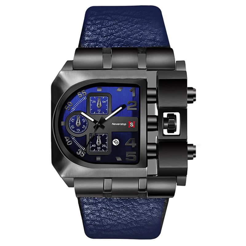 UM31 Never Stop Casual Leather Strap Sports Watch