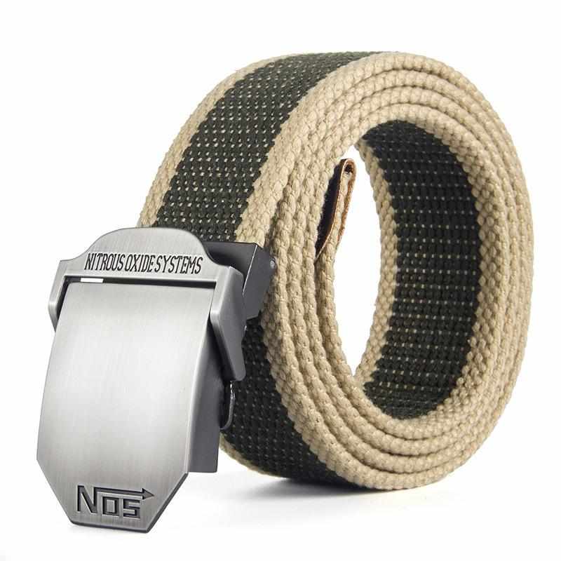 B133 NOS Casual Canvas Alloy Automatic Buckle Adjustable Belt