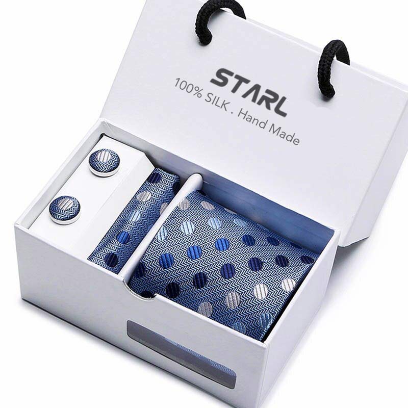 TY18 STARL 100% Silk Tie Hanky Cufflinks Sets