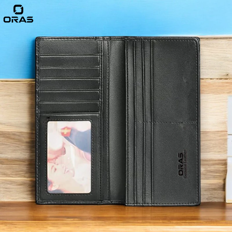 R1088 ORAS Genuine Leather Long Wallet for Men