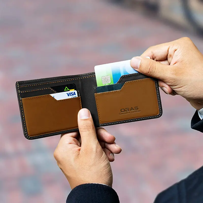 R1017 ORAS Genuine Leather Slim Bifold Wallet